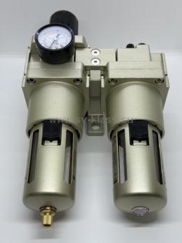 Фильтр-регулятор-лубр.1"AC5010-10 4000л/мин,max-1.5МПа 25мкм (0.05-0.85Мпа)